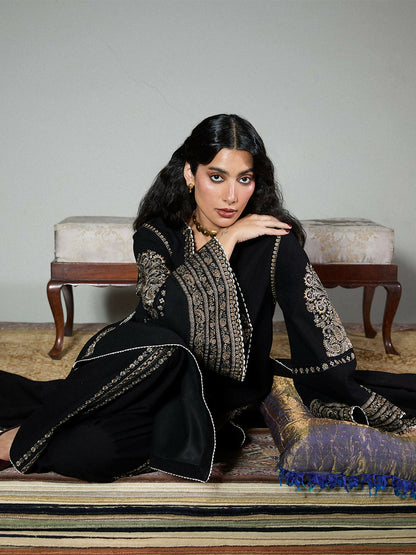 Jugnu by Hussain Rehar Karandi AW 25 - Edit III Embroidered Unstitched 3-Piece Suit-Tila