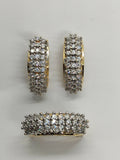 H&A Jewellery Dual Tone Stud Earrings and Ring Set