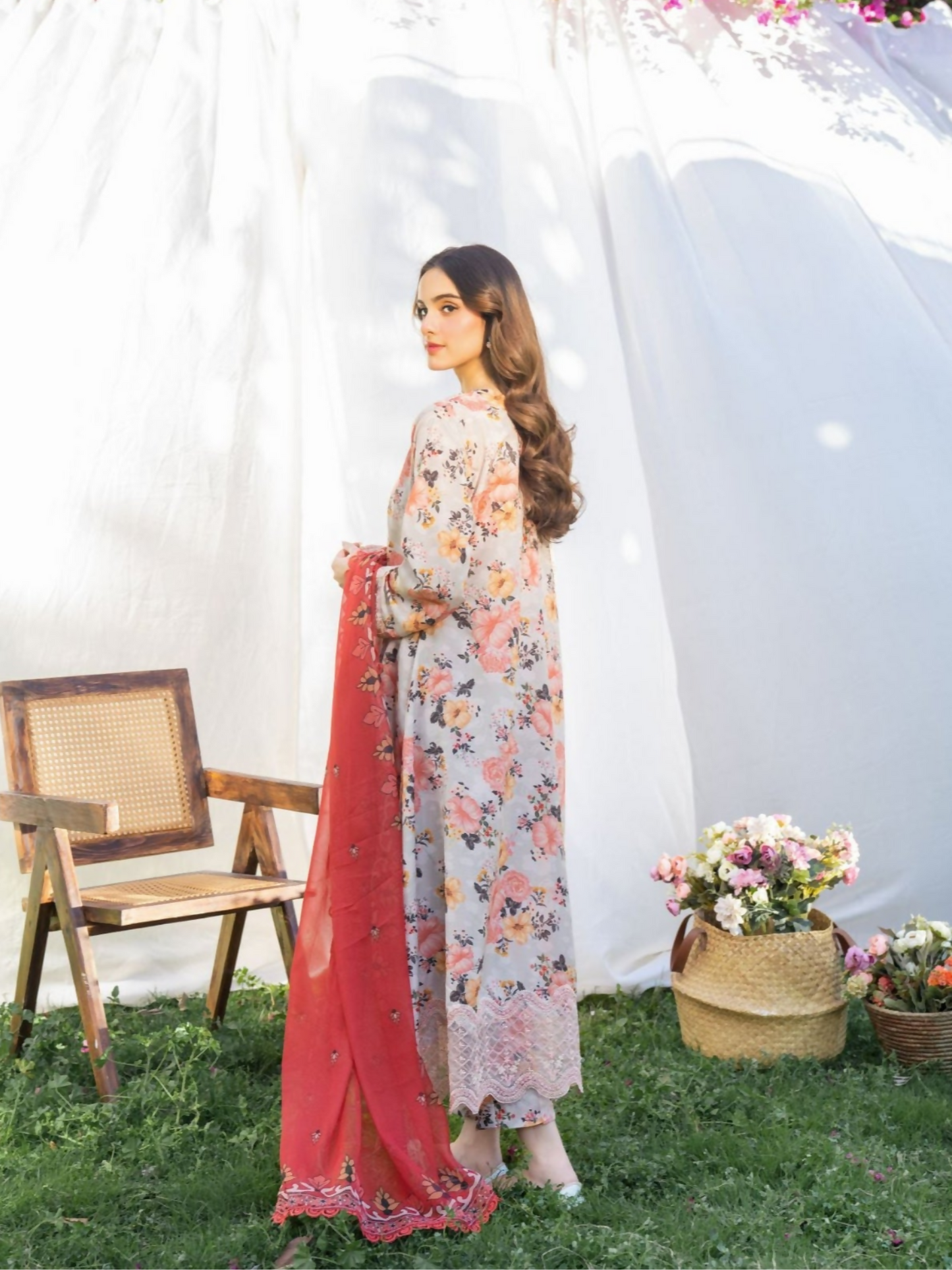 Panache Apparel Serenity Lawn Embroidered Stitched Suit-Blooming