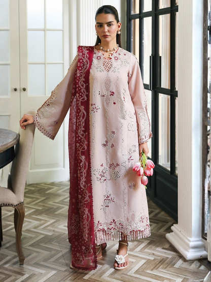 Qalamkar Qline Lawn Drop-1 Embroidered Unstitched 3-Piece Suit-RP-09-Reyna