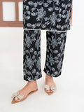 Stylish Collection Enchant Pret Linen Printed Co-Ord Set-Gulaab Black