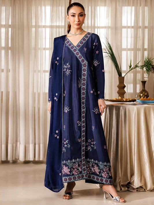 Panache Apparel Noore Eid Edit Raw Silk Embroidered Stitched Suit-Gulrukh