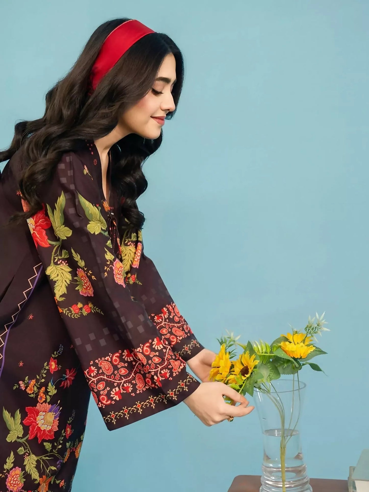 Panache Apparel Dear Summer Silk Lawn Printed Co-Ord Set-Bloom Craft