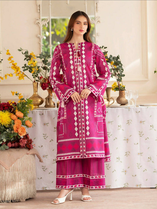 Mahnur Noir Lawn'26 Printed Co-Ord Set-N-04
