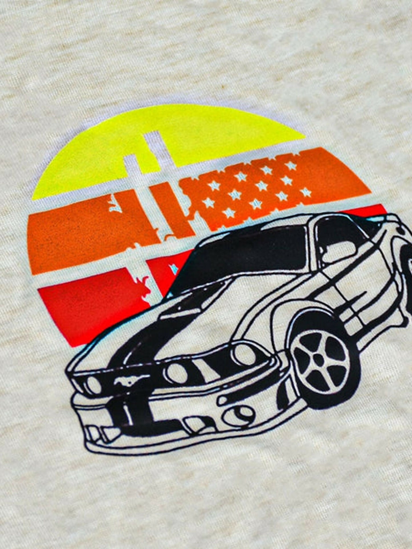 Jupiter Printed Sports Car Twin Set-13965