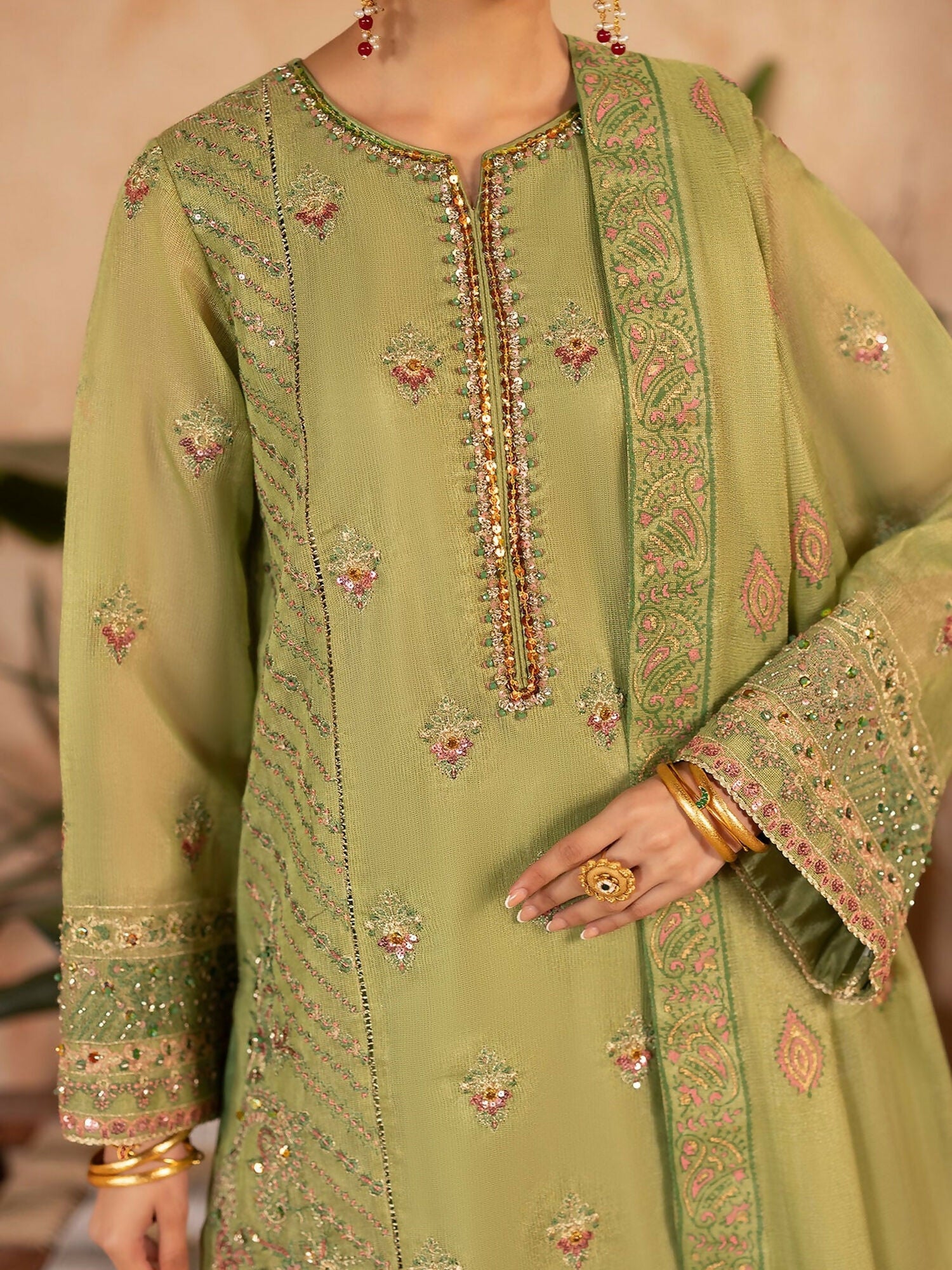 Shurooq Kanpur 1912 Net Embellished Gharara-Moti Mahal