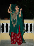 Hussain Rehar Luxury Pret Eid'23 Raw Silk Embellished Stitched 3-Piece Suit-Beryl