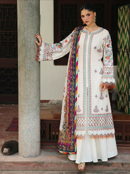 Binilyas Lumina Summer Lawn Embroidered Unstitched 3-Piece Suit-L74-B