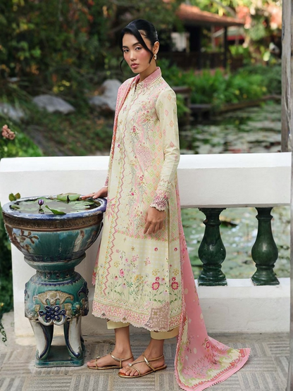 Qalamkar Qprints Lawn'26 Embroidered Unstitched 3-Piece Suit-AX-03-(A)-Mairi