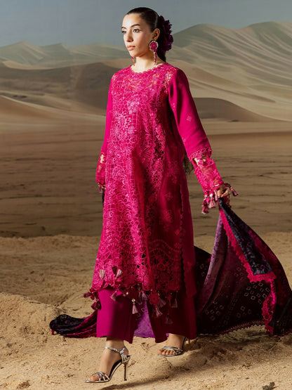 Mahnur Amelia Kotrai Embroidered Unstitched 3-Piece Suit-CK-011