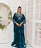 Farooq Hameed Studio Velvet Embroidered Kaftan Set-Zoi