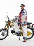Jugnu by Hussain Rehar SS'25 Eid Pret Edit II Cotton Embroidered 2-Piece Suit-Tara
