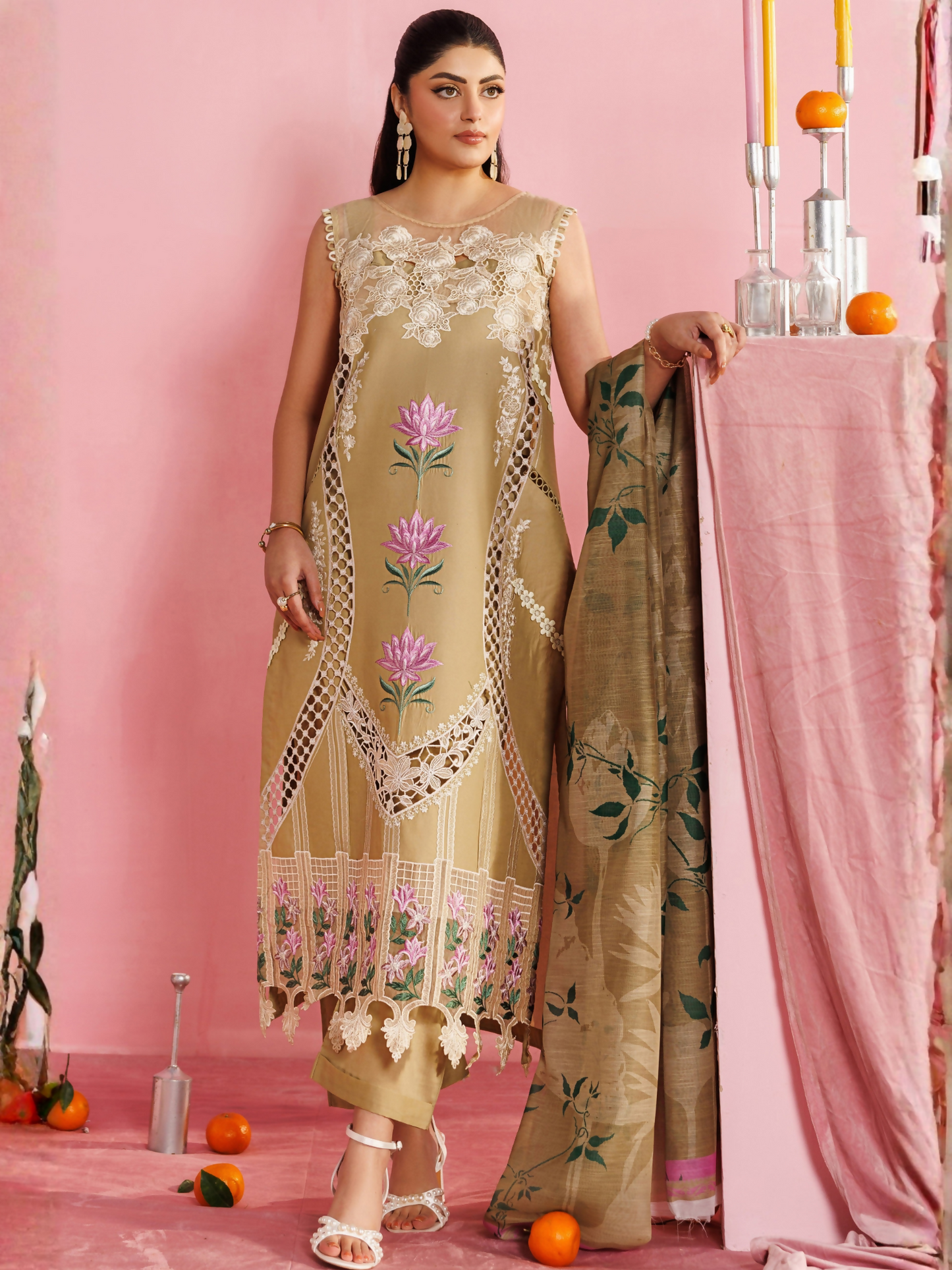 Parishay Shangrila Lawn Vol 2 Embroidered Unstitched 3-Piece Suit-ANG-15