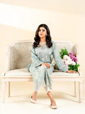 Blue-Rabazka Blended Lawn Embroidered Stitched Shirt-WRTW-DELW-1PC-S26-03