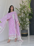 Farooq Hameed Studio Eid Edition'24 Chiffon Embroidered Stitched 3-Piece Suit-Daisy Bloom