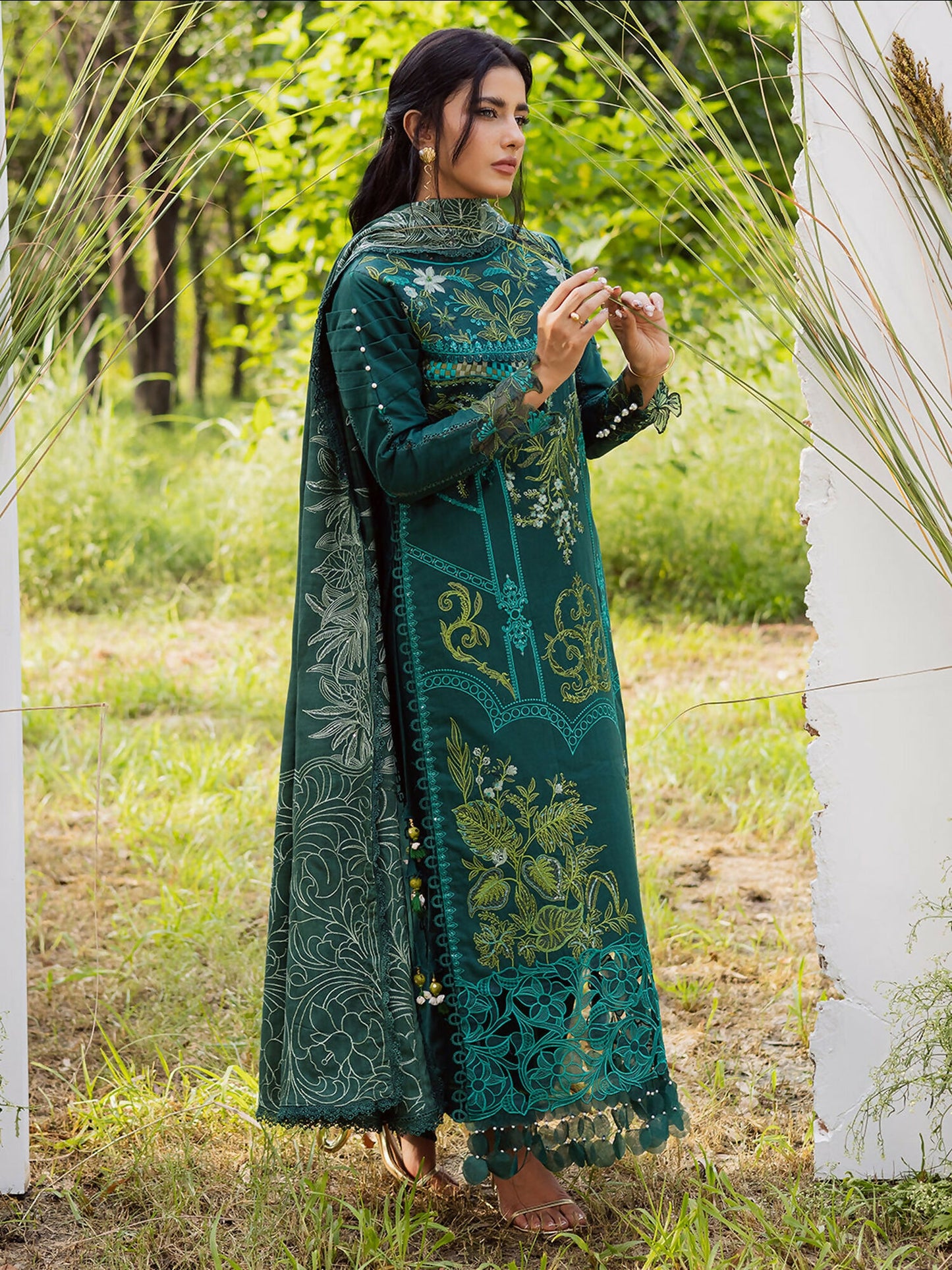 Parishay Winterwood Tales Khaddar Embroidered Unstitched 3-Piece Suit- WW - 08