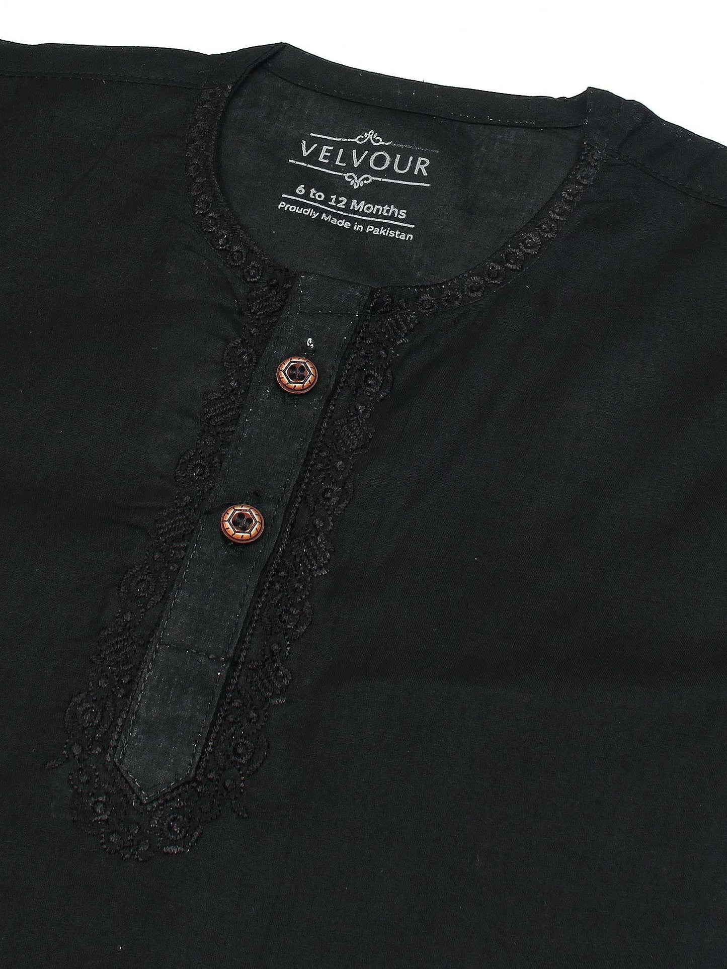 Velvour Boys Cotton Embroidered Stitched Kurta Pajama-VK02