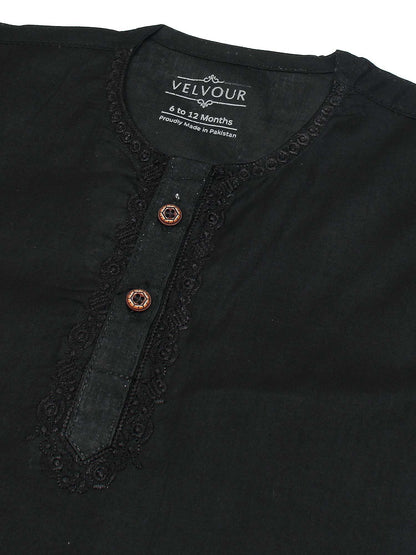 Velvour Boys Cotton Embroidered Stitched Kurta Pajama-VK02