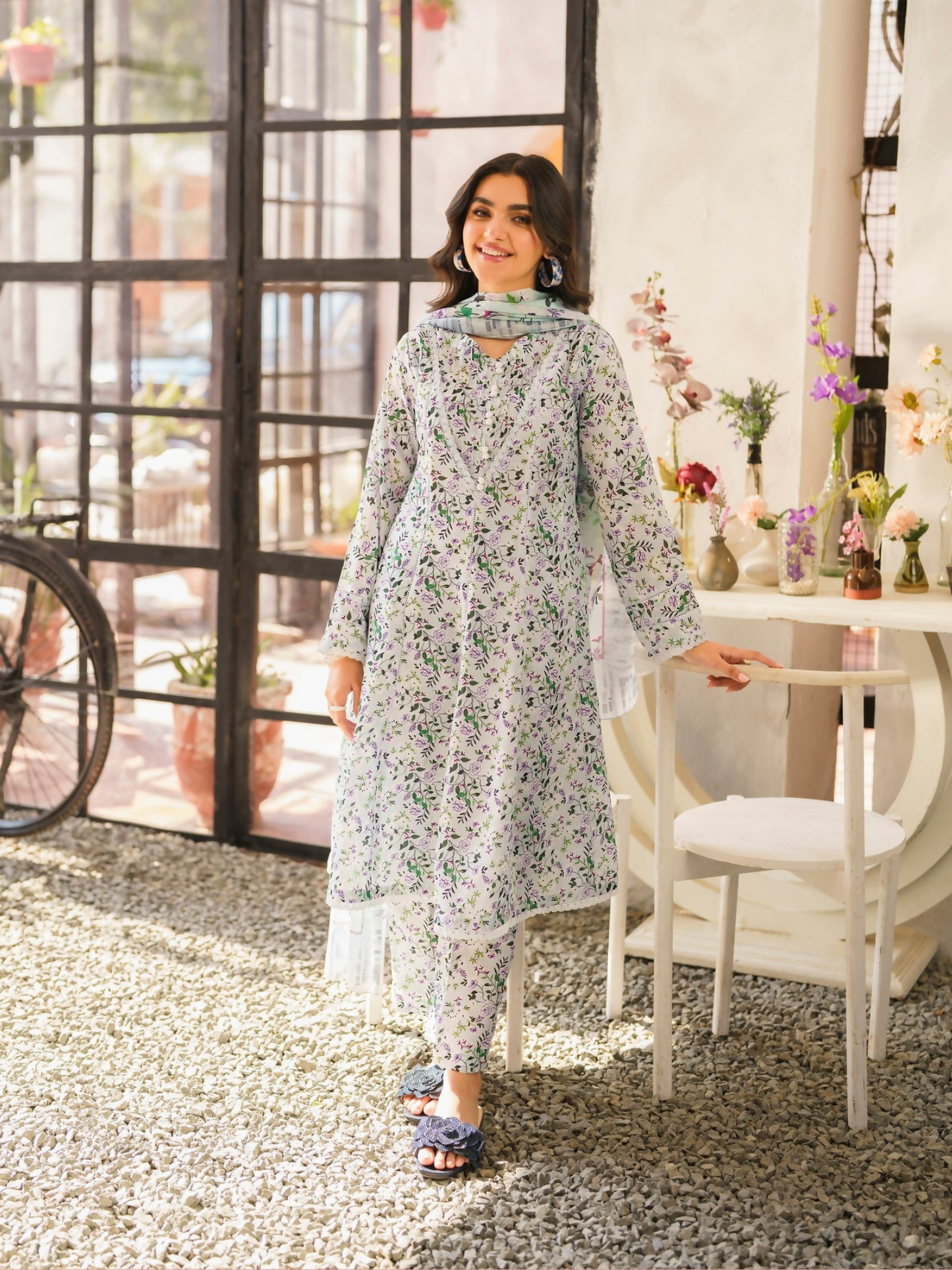 Panache Apparel Swiss Lawn Printed Stitched 3-Piece Suit-Erica