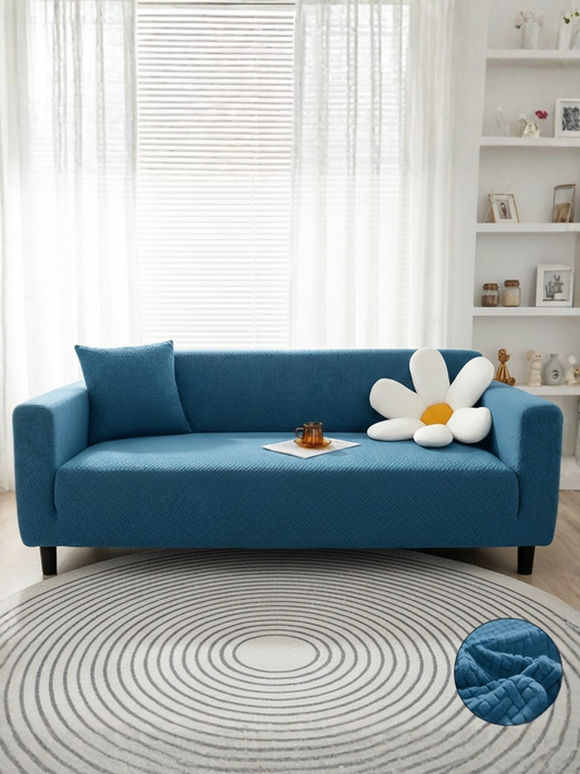 Elegant Bedding Stripe Jacquard Fitted Sofa Cover