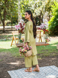 Sehrish Kanwal Doria Lawn Embroidered Stitched 2-Piece Suit-Moss