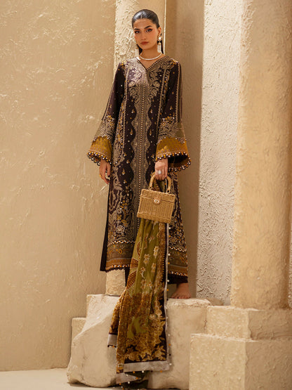 Binilyas Saqqara Kotrai Embroidered Stitched 3-Piece Suit-164-A