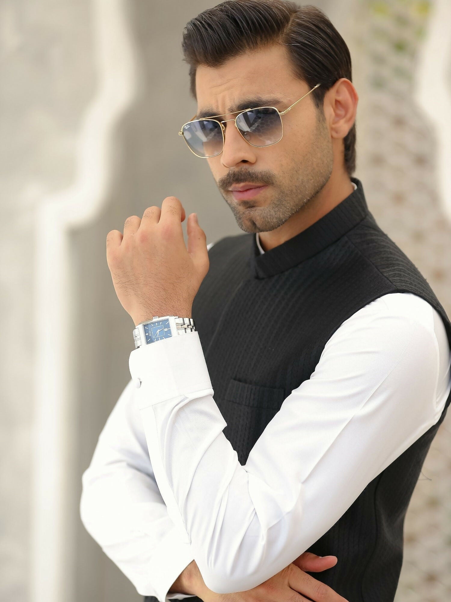 Gem Garments Afsanah Jacquard Waistcoat-Samar
