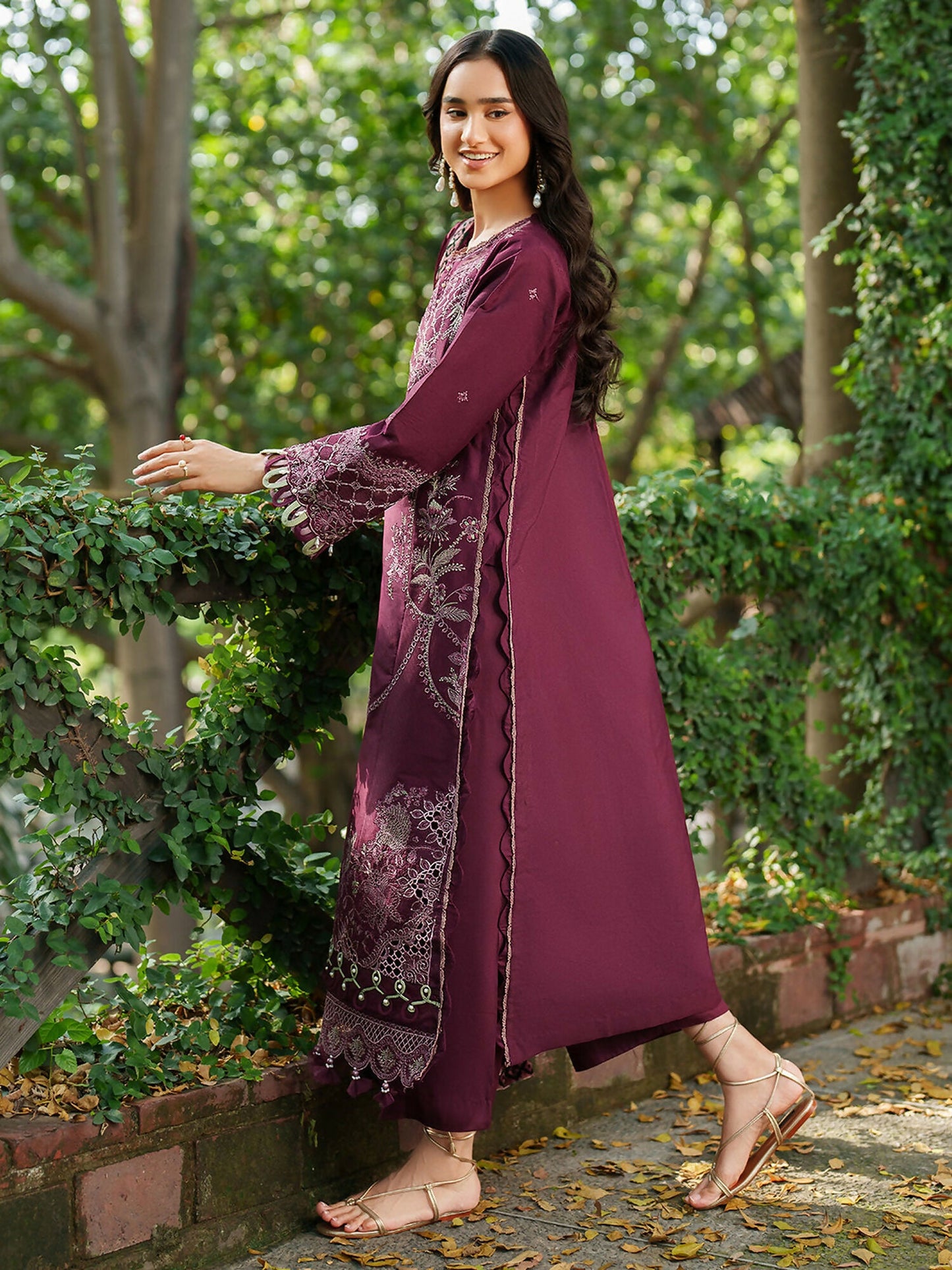 Parishay Panache Winter Corduroy Embroidered Unstitched 3-Piece Suit-PNE-07