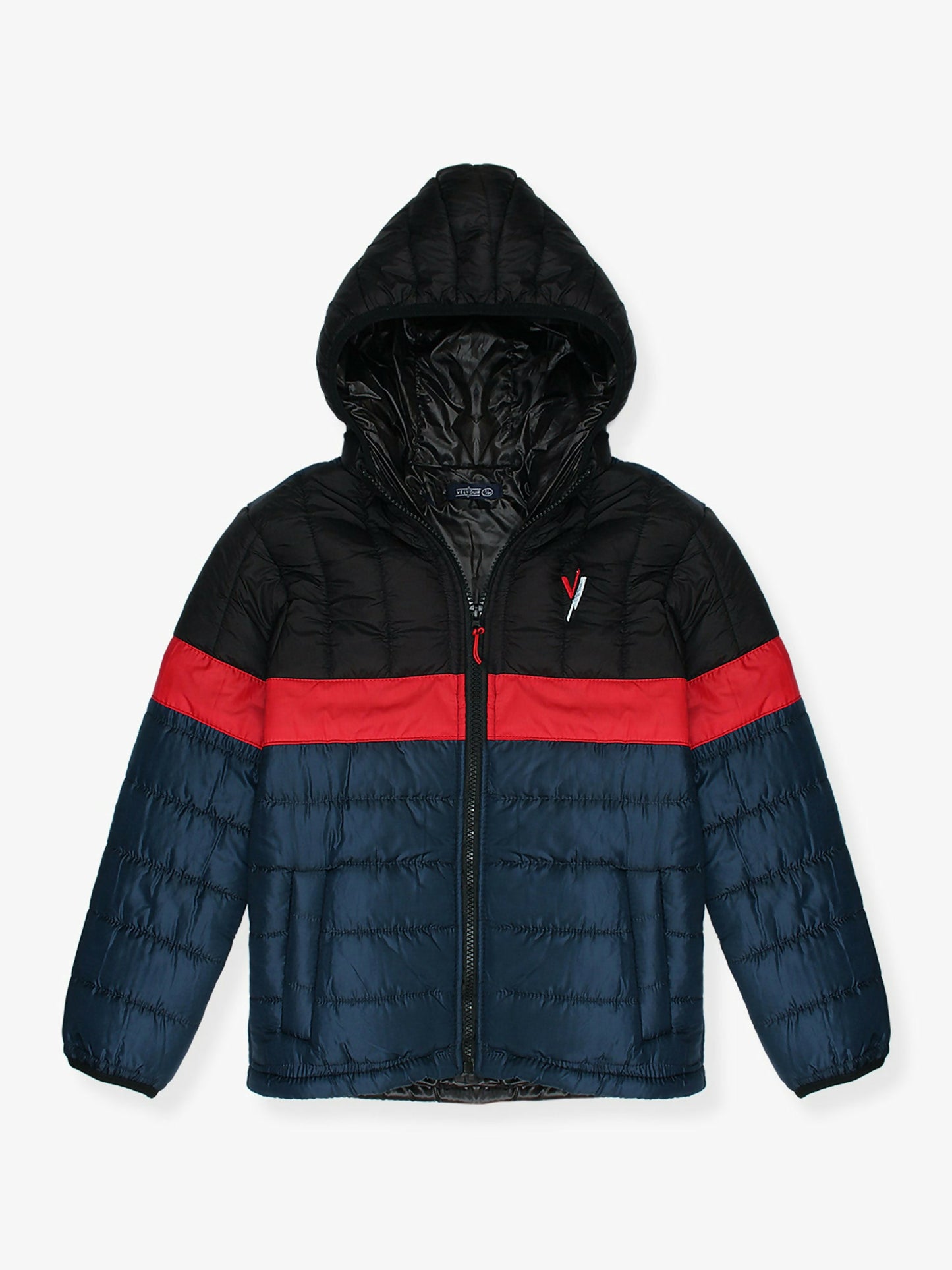 Velvour Full Sleeves Hooded Puffer Jacket-VJ012-B