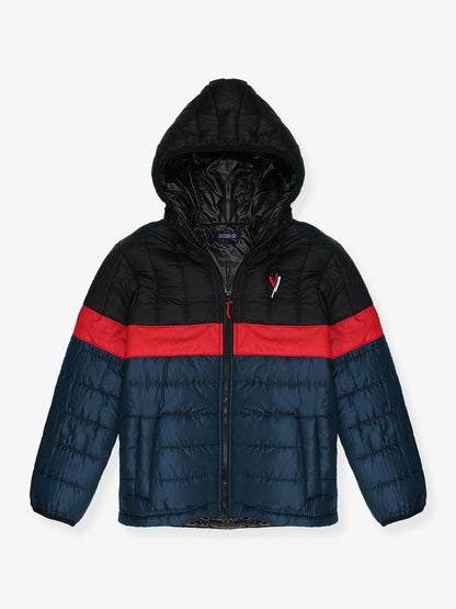 Velvour Full Sleeves Hooded Puffer Jacket-VJ012-B