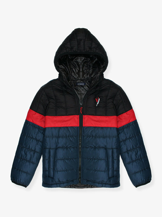Velvour Full Sleeves Hooded Puffer Jacket-VJ012-B