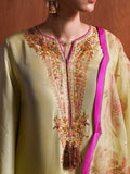 Hussain Rehar Basic Not Basic IV Raw Silk Embellished Stitched 3-Piece Suit-Meadow
