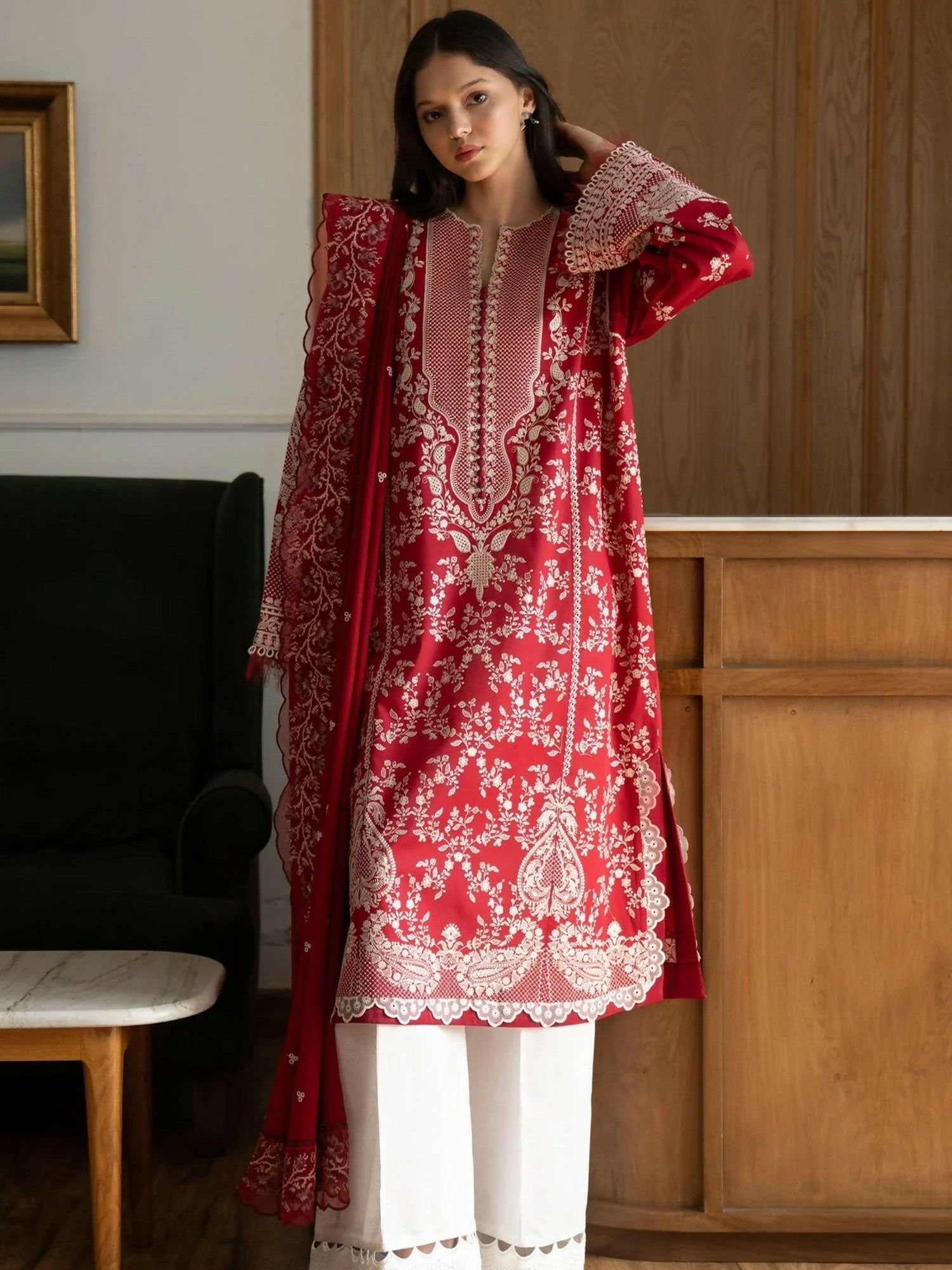 Zara Shahjahan Satori Lawn Embroidered Unstitched 3-Piece Suit-MEI-8A