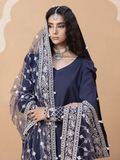 Hemstitch Raw Silk Embroidered Stitched 3-Piece-Suit-Khayal