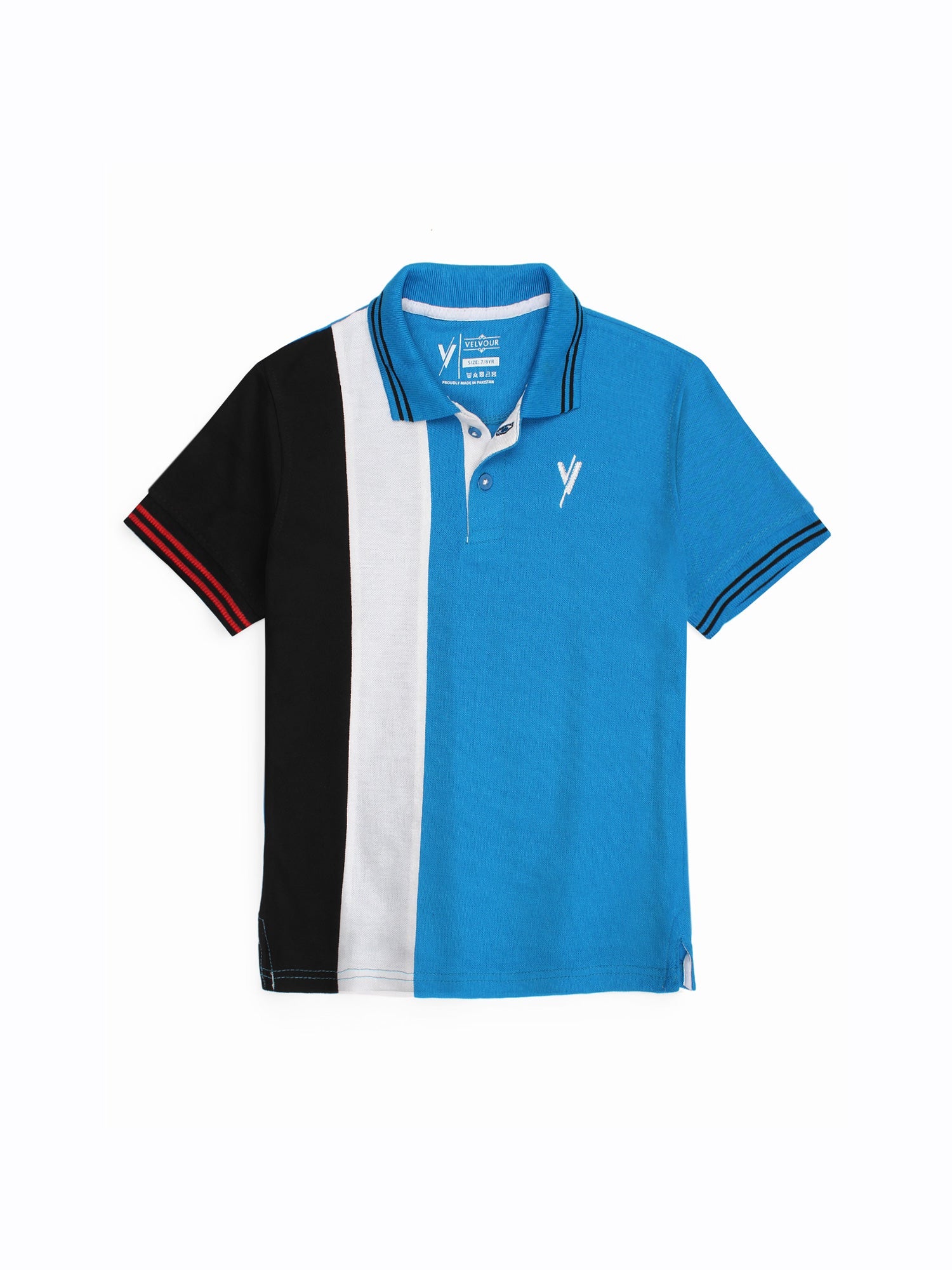 Velvour Boys Pique Tipping Collar Polo Shirt-VP12-G