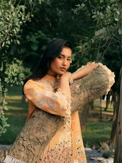 Sana Safinaz Luxury Lawn'25 Lawn Embroidered Unstitched 3-Piece Suit-L251-008B-3CT