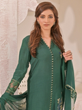 Ruby's Couture Panache Raw Silk Embroidered Stitched 3-Piece Suit-Mishka