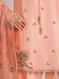 Shurooq Echoes In Bloom Silk Embellished Stitched 3-Piece Suit-Blush Dawn