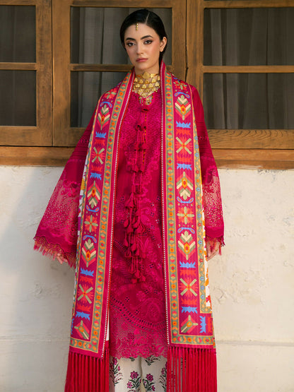 Binilyas Gulrukh Khaddar Embroidered Unstitched 3-Piece Suit-66-B