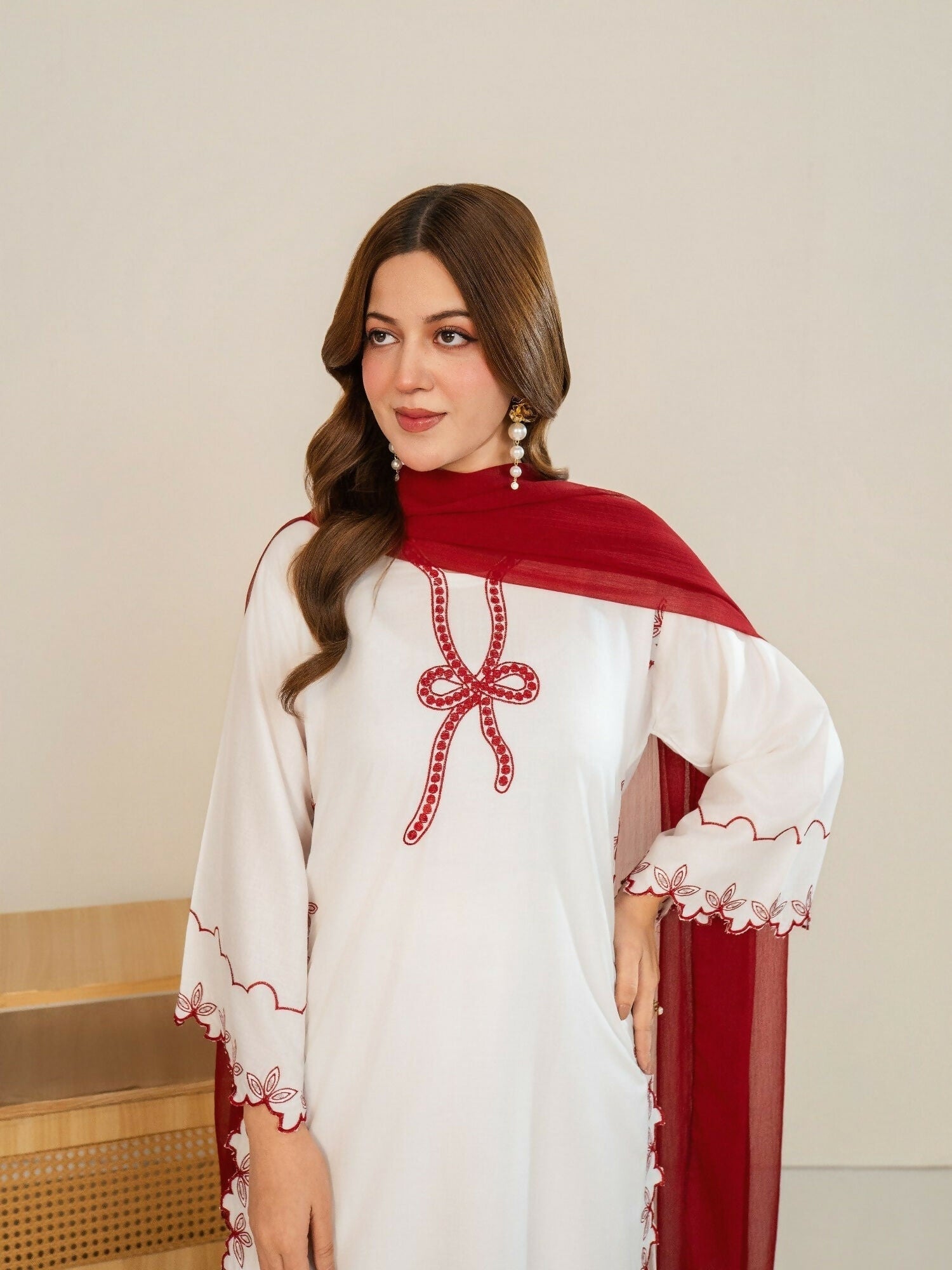 Stylish Collection Whisper Pret Linen Embroidered Stitched 3-Piece Suit-Nayyab