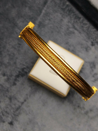 H&A Jewellery Gold Polished Openable Bangle