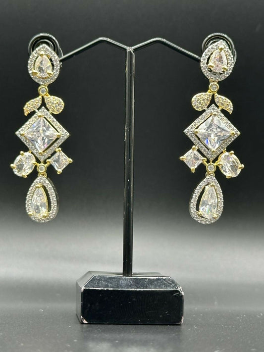 H&A Jewellery One Carat Silver and Gold Plated Earrings