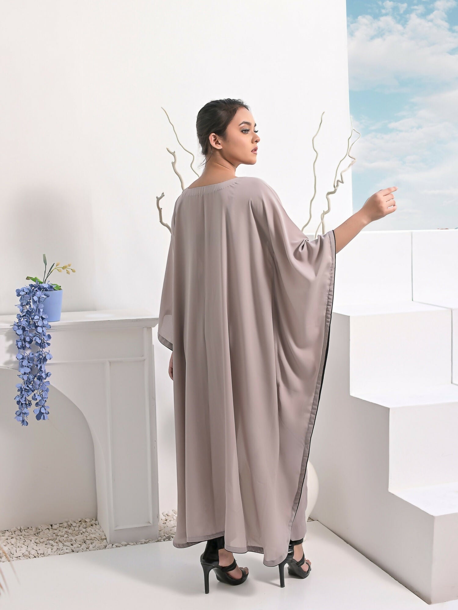 Ruby's Couture Haute & Chic Georgette Cape Set-Helen