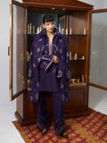 Jugnu by Hussain Rehar Khaddar Pret’26 Wool Embroidered Scarf-Layan