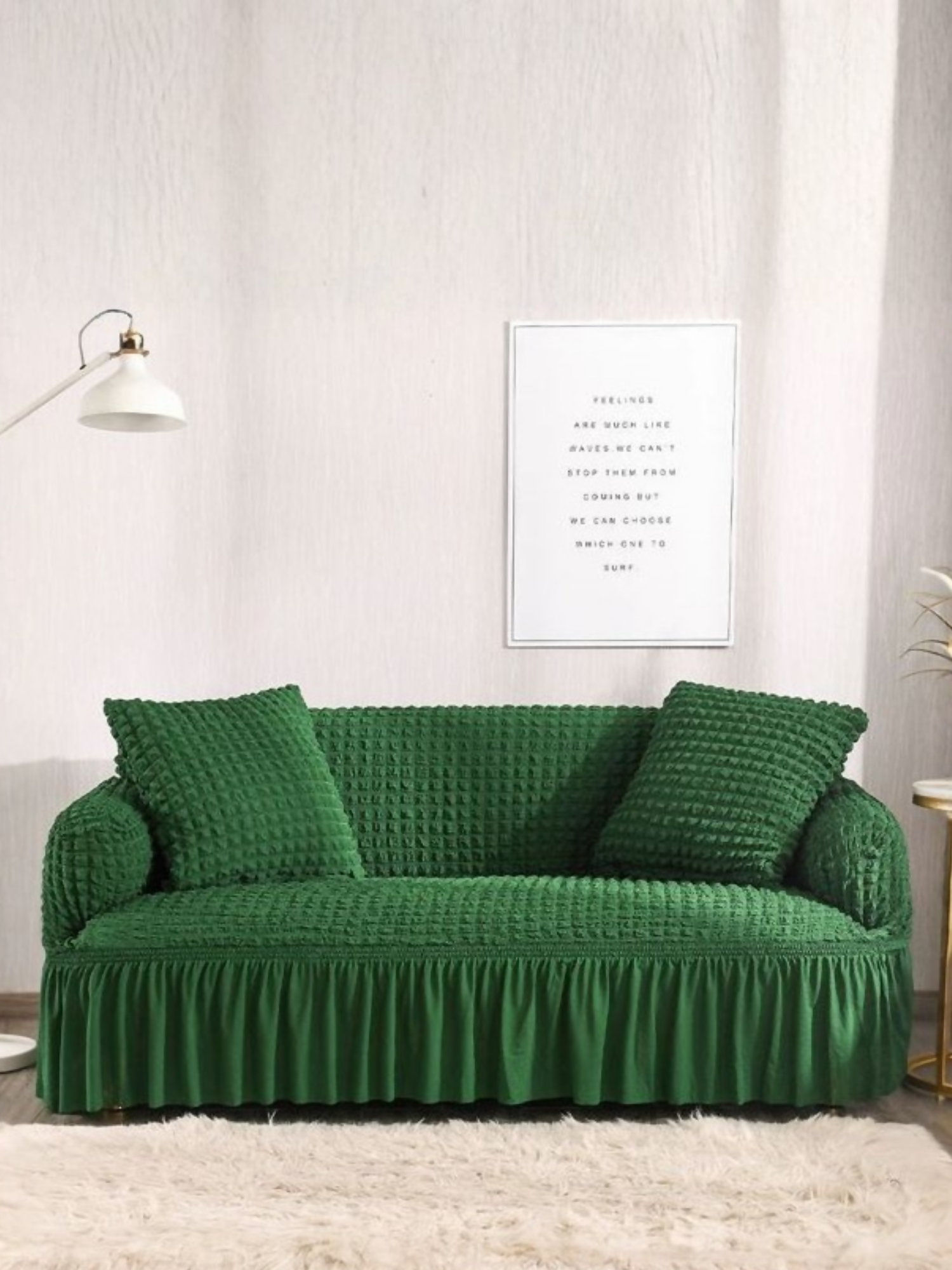 Elegant Bedding Persian Style Jersey Bubble Sofa Cover