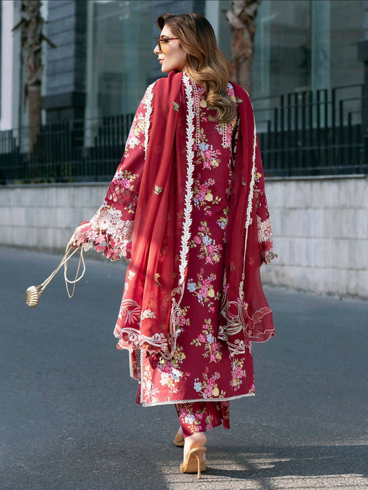 Mahnur Broadway Luxury Lawn'26 Embroidered Unstitched 3-Piece Suit-BW-011