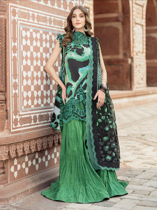 Binilyas Naqsh Naaz Luxury Embroidered Lawn Stitched 3-Piece Suit-2086 - A