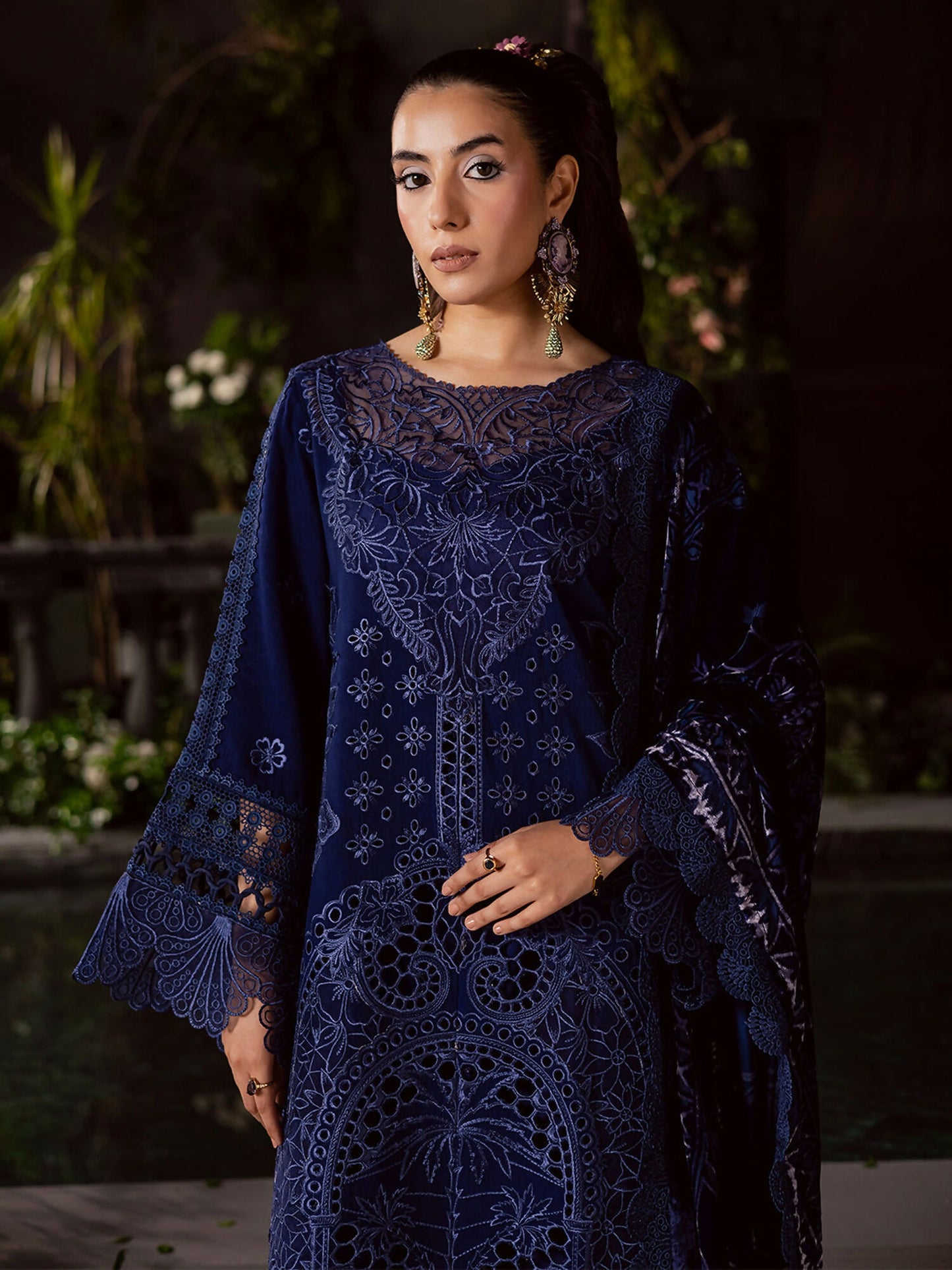 Mahnur Amelia Kotrai Embroidered Unstitched 3-Piece Suit-CK-004