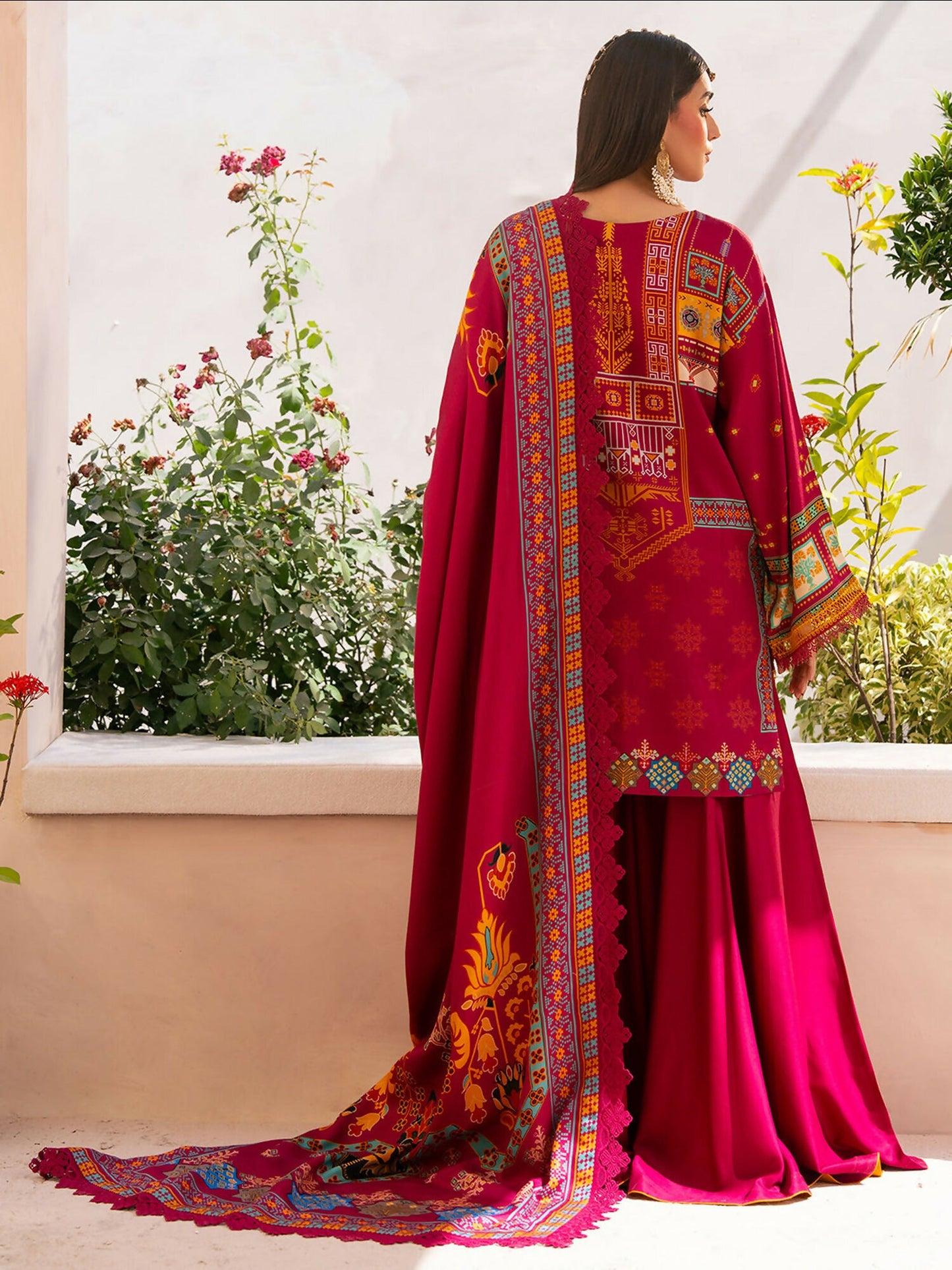 Binilyas Kotrai Embroidered Unstitched 3-Piece Suit-792 -B