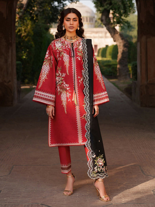 Binilyas Suroor Eid Pret'26 Lawn Embroidered Stitched 3-Piece Suit-241-B